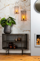 Pot deco S/2 38,5x28,5+50x37,5 cm GENOLU matt black - Majorr