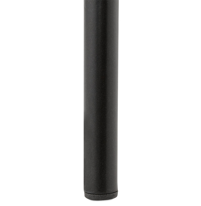 Halfhoge kruk 'GIRON MINI' van bruine microvezel met zwarte metalen poten - Majorr