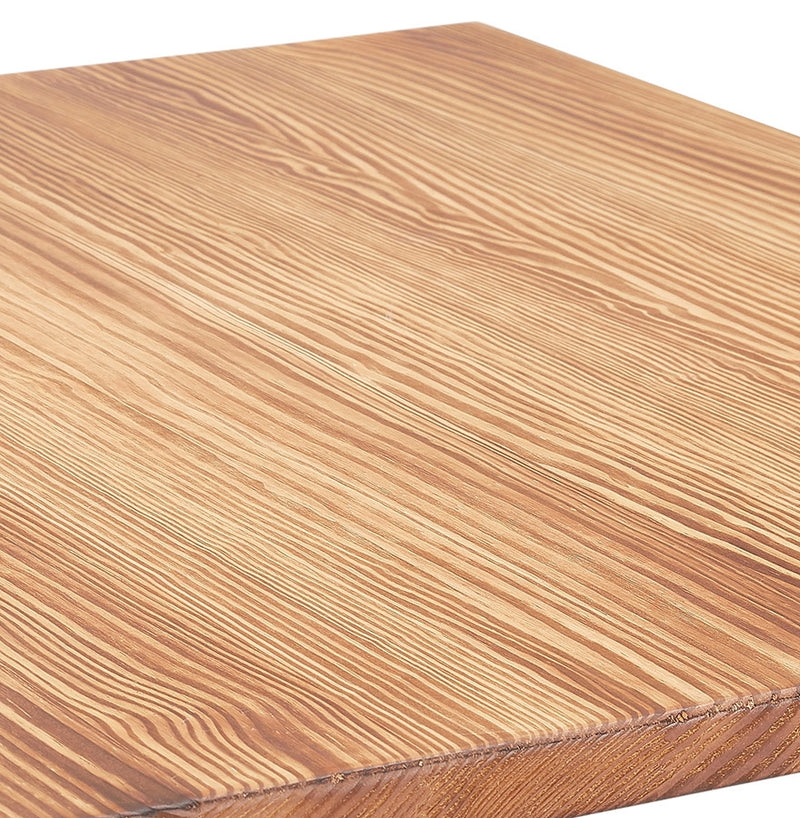 Industriële hoge tafel 'GRAMY' van donker hout met grijze metalen poten - 70x70 cm - Majorr