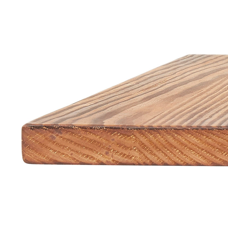 Industriële hoge tafel 'GRAMY' van donker hout met grijze metalen poten - 70x70 cm - Majorr