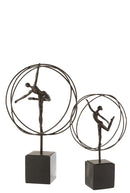 Gymnast In Circle Leg Stretched Poly Dark Brown - Majorr