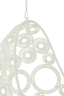 Hanging Chair+Cushions Bula Metal/Reed White - Majorr