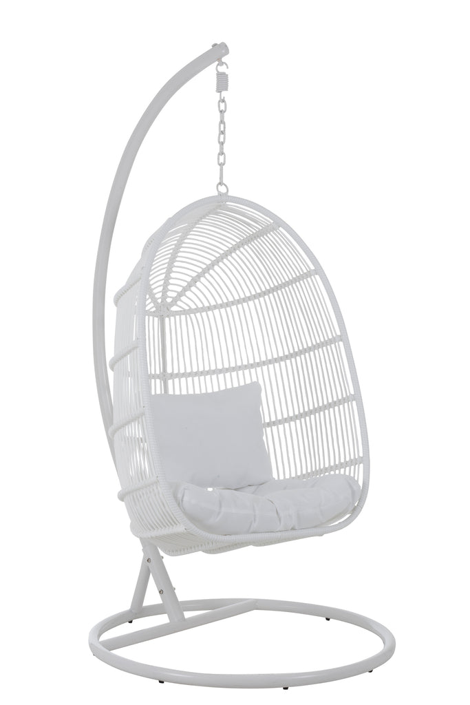 Hanging Chair Oval Steel White - Majorr