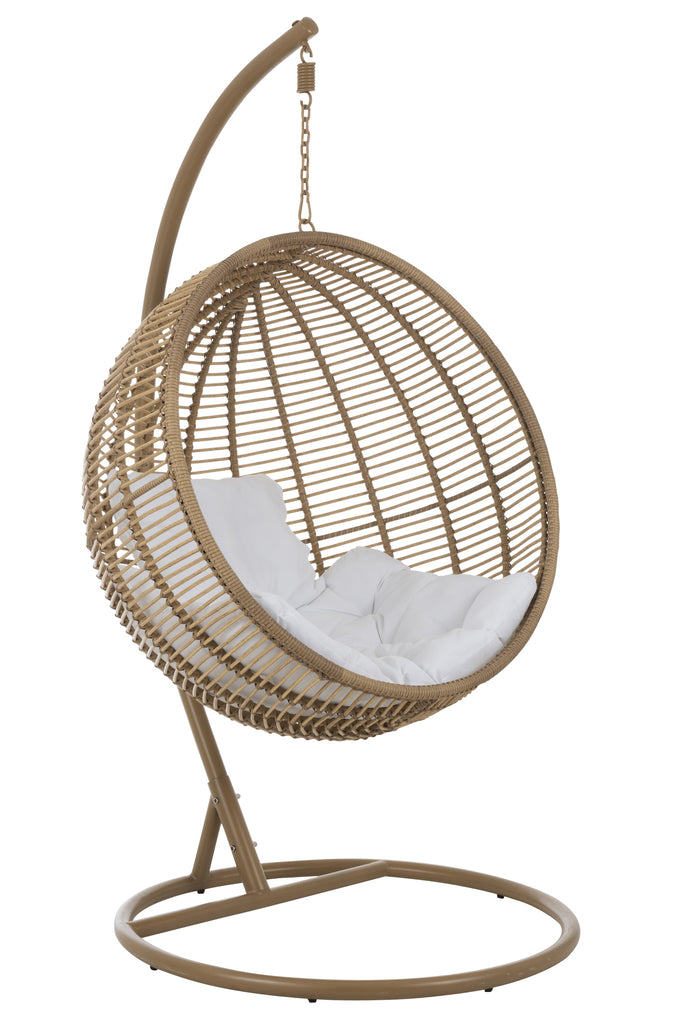 Hanging Chair Round Steel Natural - Majorr