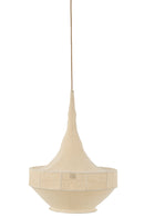 Hanging Lamp Handknitted Beige Large - Majorr
