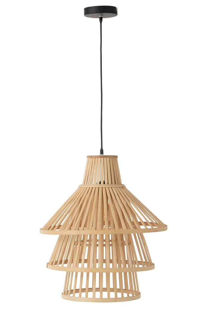 Hanging Lamp Layers Bamboo Natural Large - Majorr