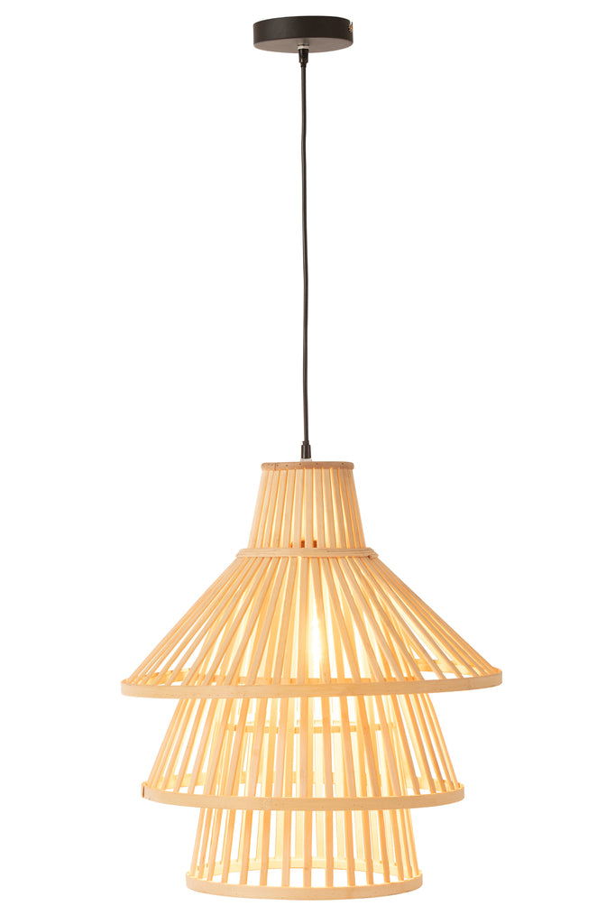 Hanging Lamp Layers Bamboo Natural Large - Majorr