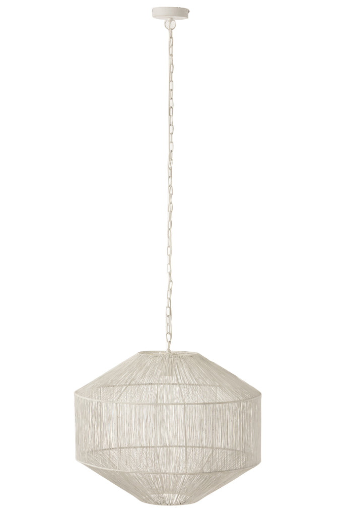 Hanging Lamp Metal Matte White - Majorr