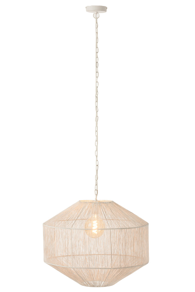 Hanging Lamp Metal Matte White - Majorr