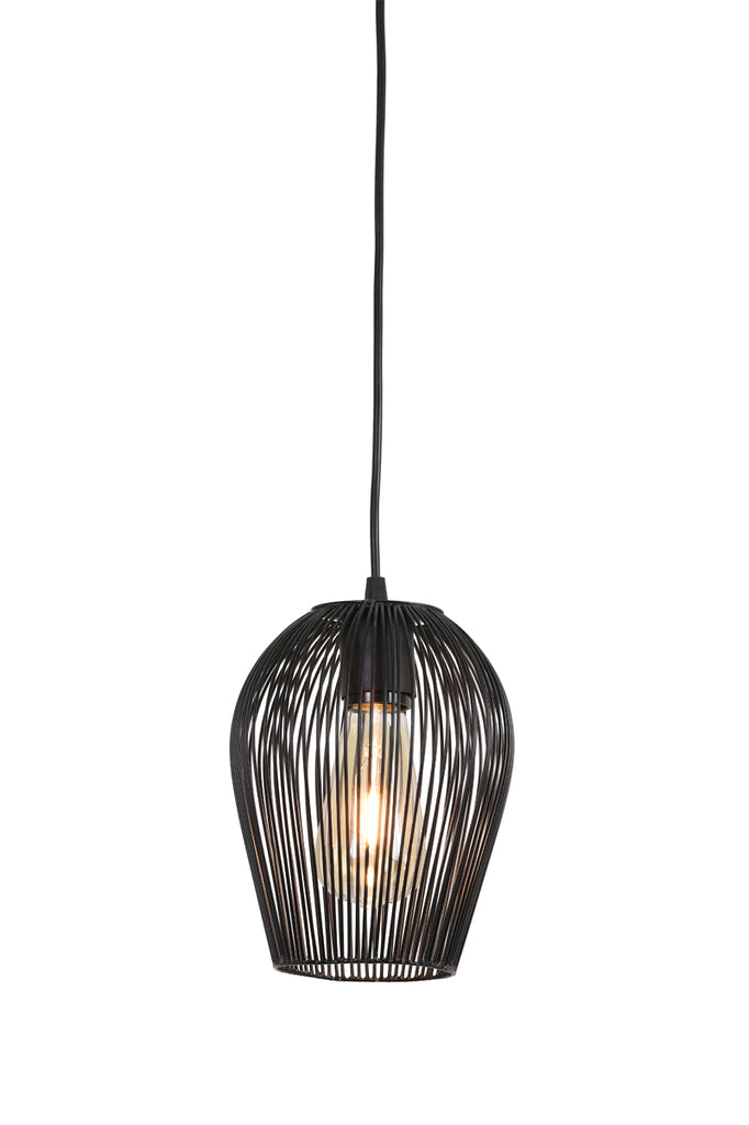 Hanging lamp 16x20 cm ABBY matt black - Majorr