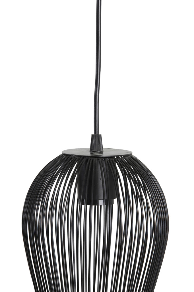 Hanging lamp 16x20 cm ABBY matt black - Majorr