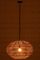 Hanging Lamp Rattan/Metal Brown/Black - Majorr