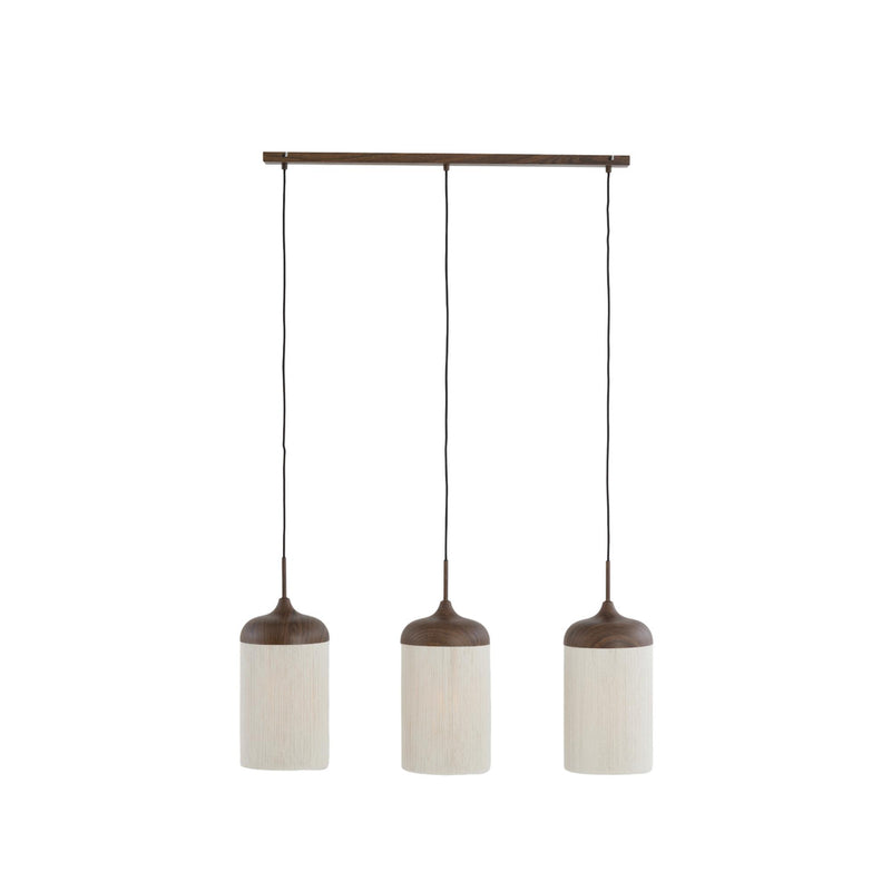 Hanglamp Dania - Bruin/Crème - 90x22x32cm - 3L