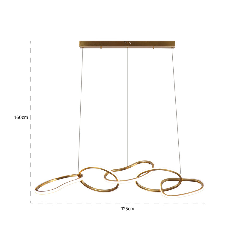 Hanglamp Flyn (Brushed Gold) - Majorr