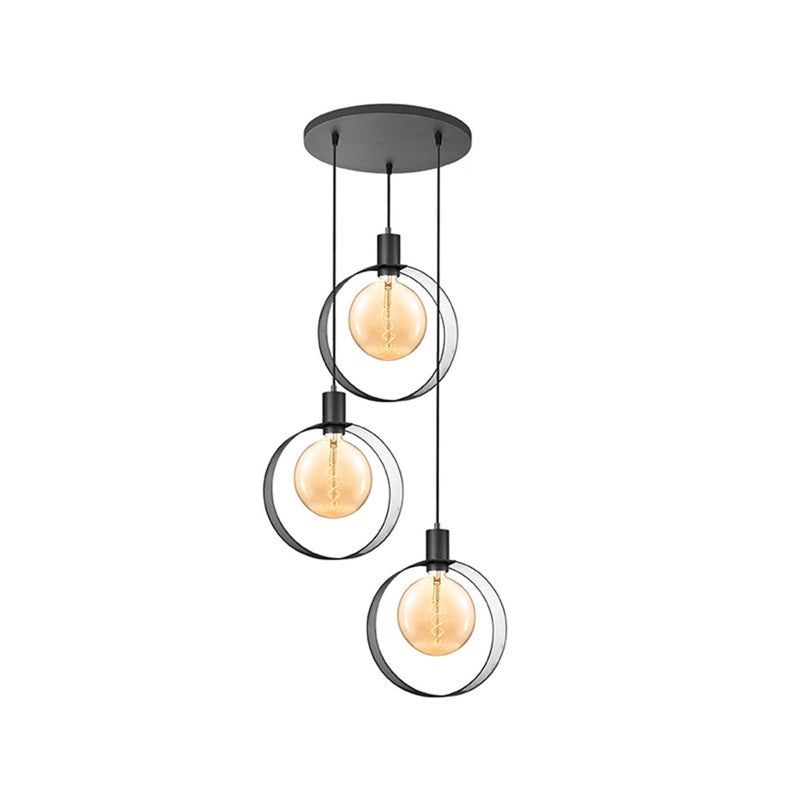 LABEL51 Hanglamp Ronda - Zwart - Metaal - 3-Lichts - Majorr
