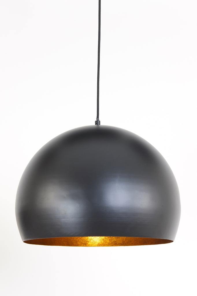 Hanging lamp 45x32,5 cm JAICEY matt black-gold - Majorr