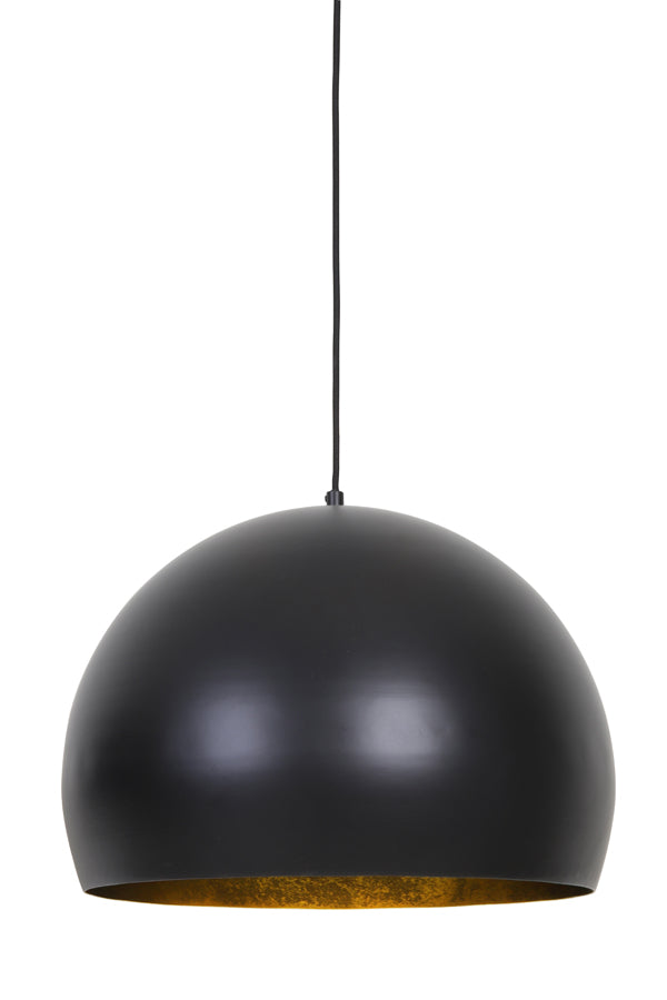 Hanging lamp 56x40 cm JAICEY matt black-gold - Majorr