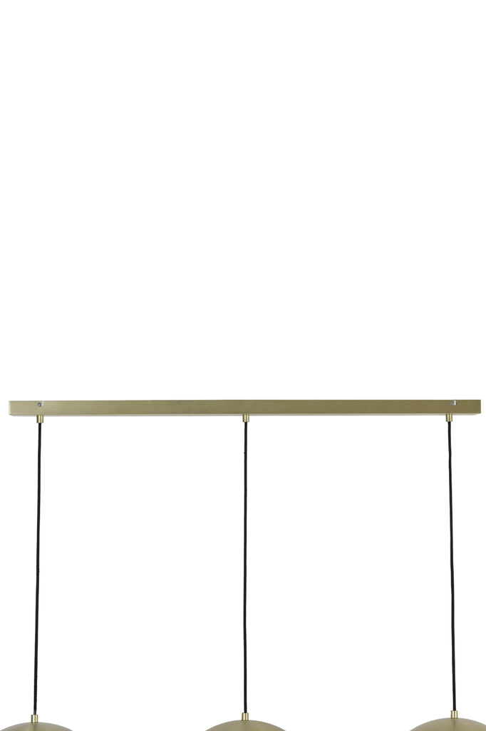 Hanging lamp 3L 120x33x25 cm JAICEY matt gold - Majorr