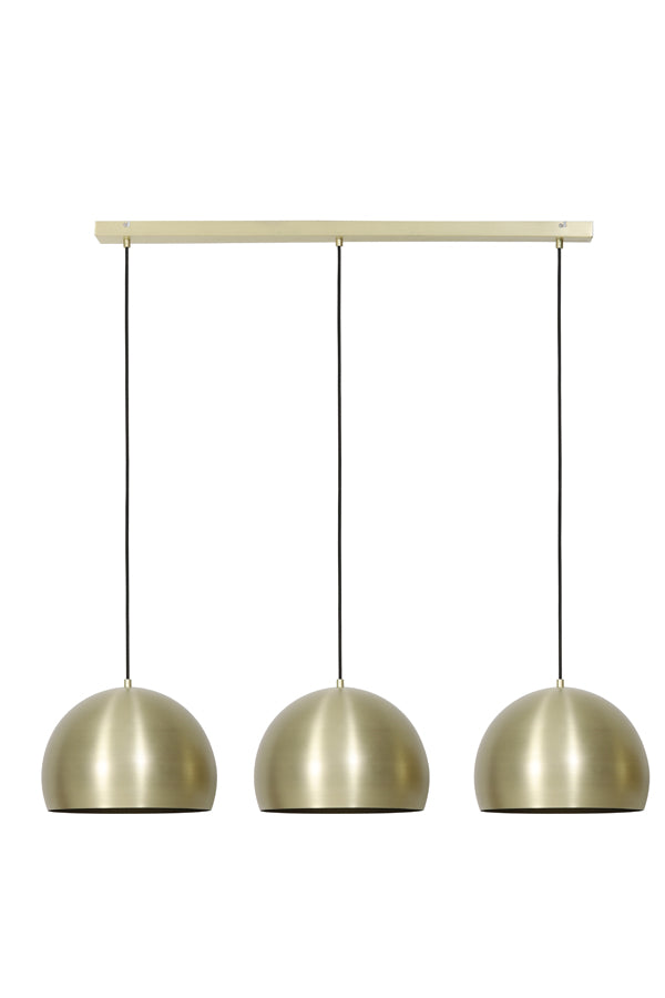 Hanging lamp 3L 120x33x25 cm JAICEY matt gold - Majorr