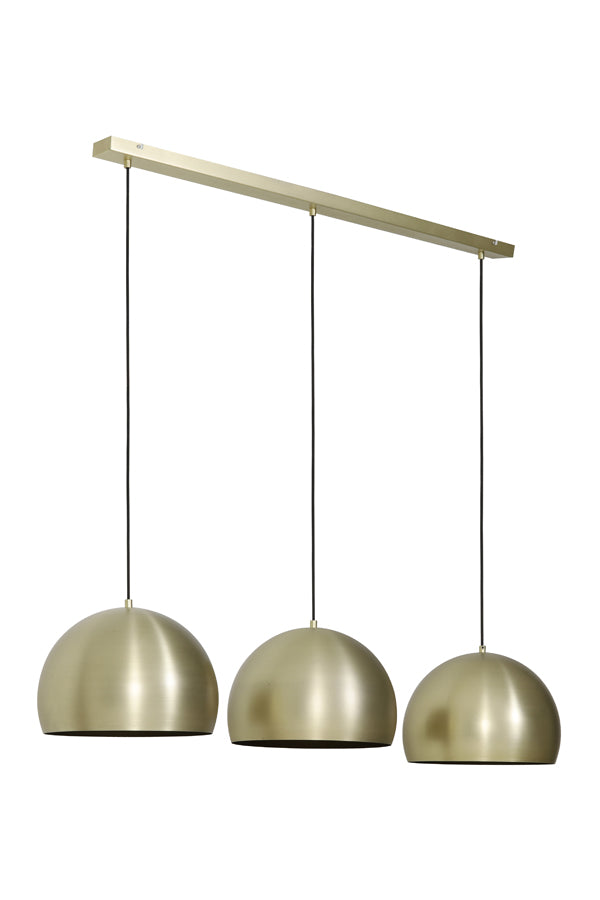 Hanging lamp 3L 120x33x25 cm JAICEY matt gold - Majorr