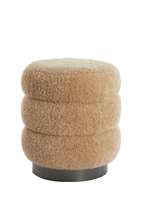 Pouf 40x45 cm JOBBI beige+matt black - Majorr