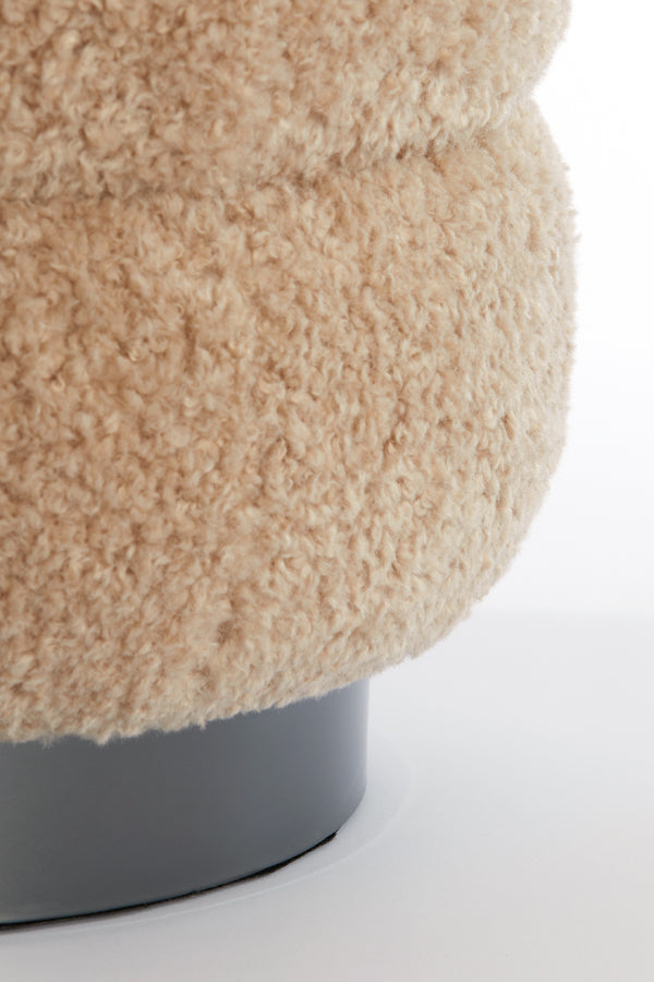 Pouf 40x45 cm JOBBI beige+matt black - Majorr