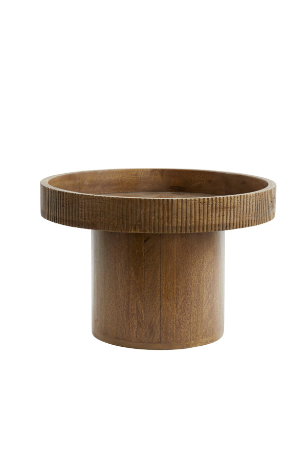 Side table 50x35 cm KALOMO wood dark brown - Majorr