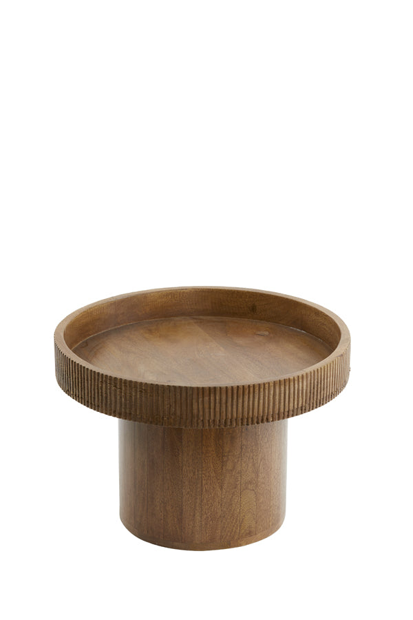 Side table 50x35 cm KALOMO wood dark brown - Majorr