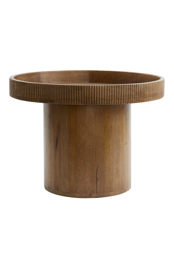 Side table 60x44 cm KALOMO wood dark brown - Majorr