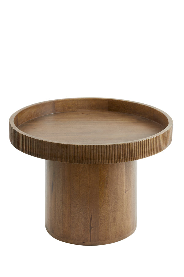 Side table 60x44 cm KALOMO wood dark brown - Majorr