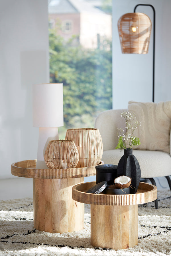 Side table 60x44 cm KALOMO wood natural - Majorr