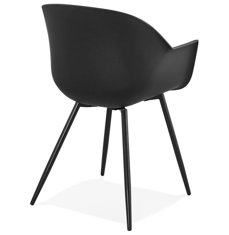 Zwarte designstoel met armleuningen 'KELLY' - Majorr