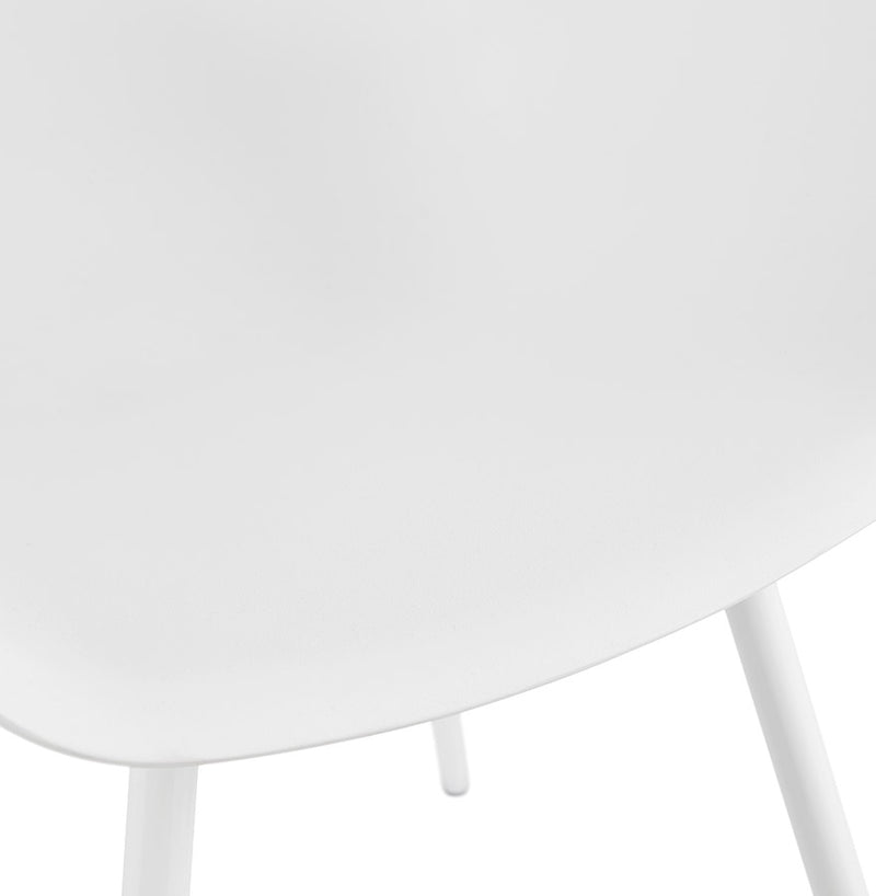 Witte designstoel met armleuningen 'KELLY' - Majorr