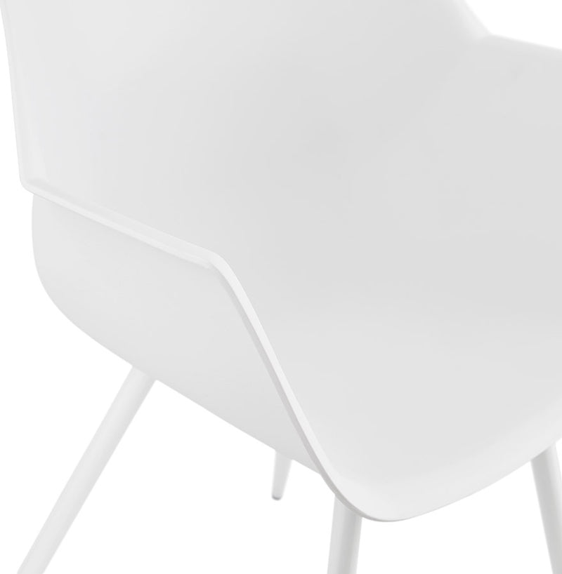 Witte designstoel met armleuningen 'KELLY' - Majorr