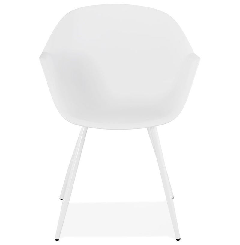 Witte designstoel met armleuningen 'KELLY' - Majorr