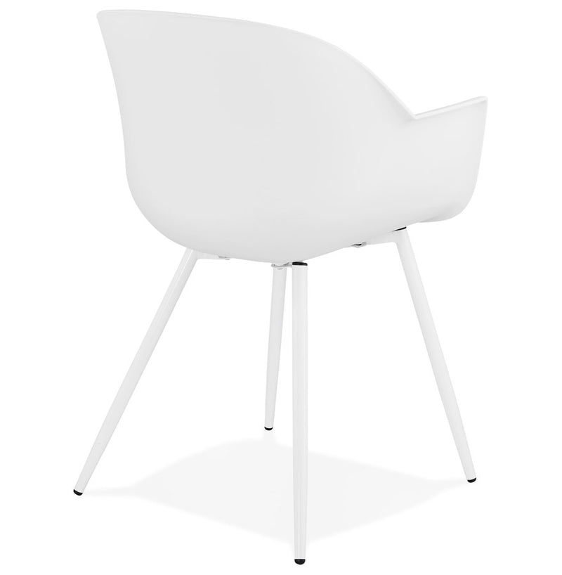 Witte designstoel met armleuningen 'KELLY' - Majorr
