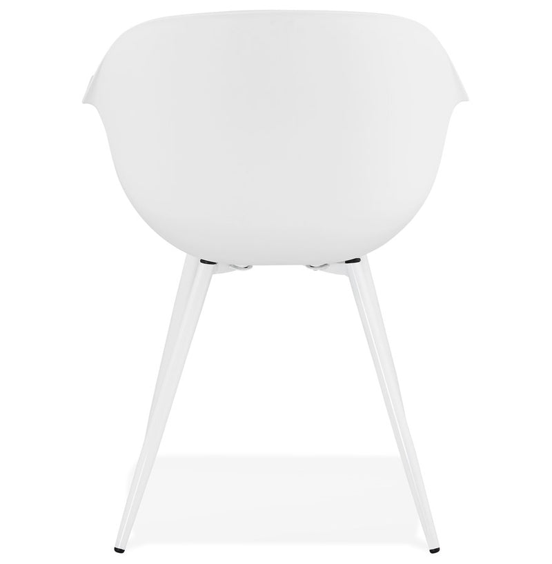 Witte designstoel met armleuningen 'KELLY' - Majorr
