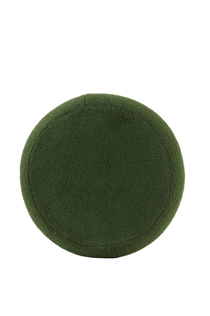 Pouf 40x45 cm KIMI teddy dark olive green+gold - Majorr