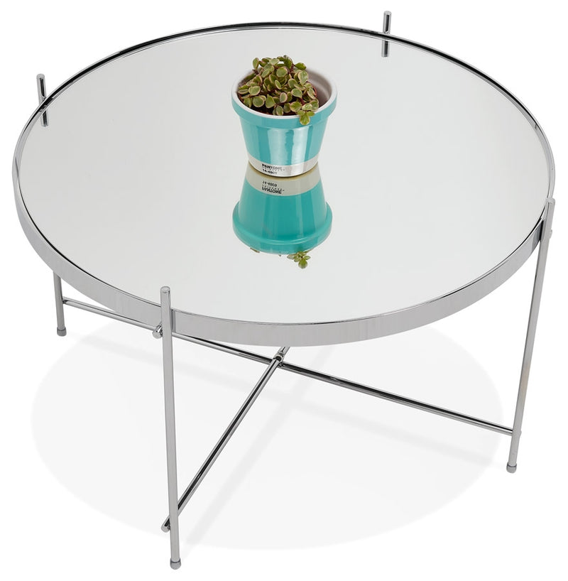 Lage tafel 'KOLOS MEDIUM' chroomkleurig - Majorr