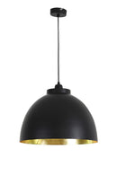Hanging lamp 45x32 cm KYLIE black-gold - Majorr
