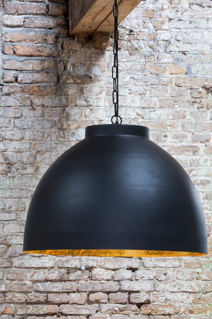 Hanging lamp 45x32 cm KYLIE black-gold - Majorr