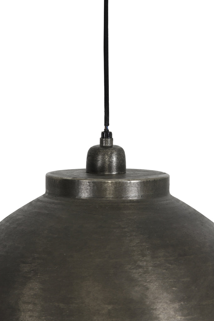 Hanging lamp 45x32 cm KYLIE dark raw nickel - Majorr