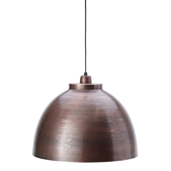 Hanging lamp 45x32 cm KYLIE raw antique copper - Majorr