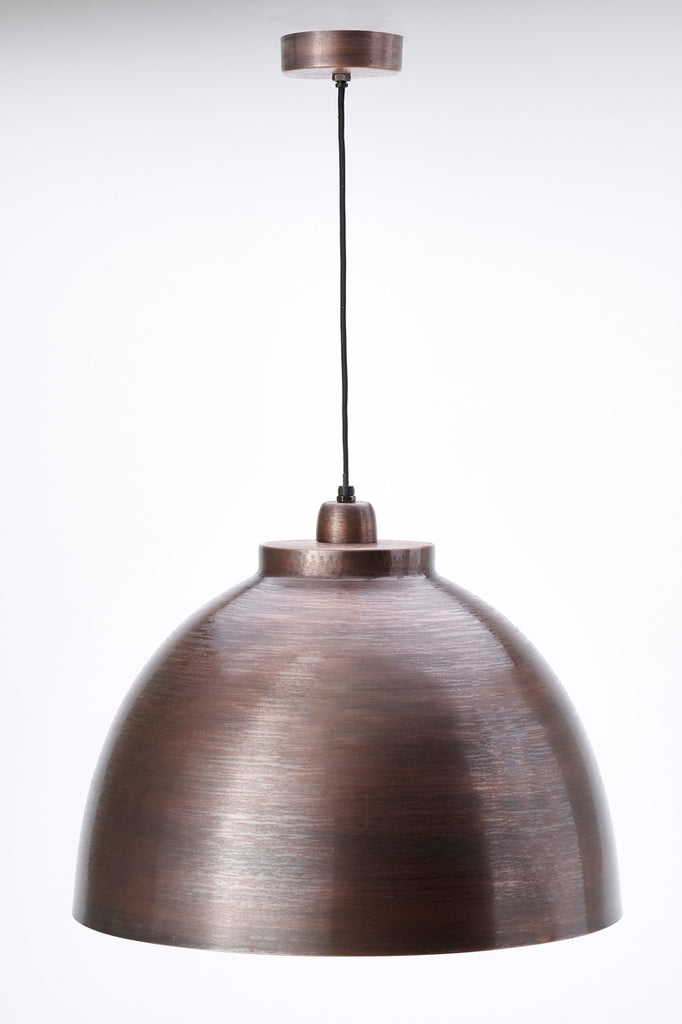 Hanging lamp 45x32 cm KYLIE raw antique copper - Majorr