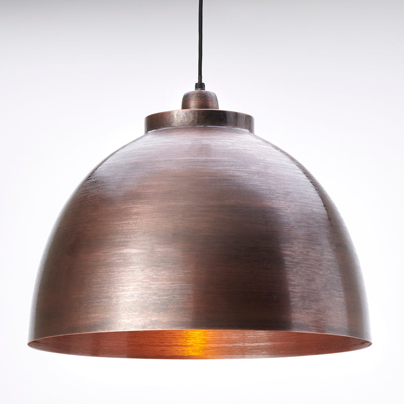 Hanging lamp 45x32 cm KYLIE raw antique copper - Majorr