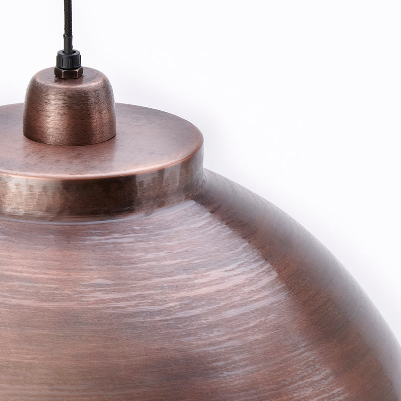 Hanging lamp 45x32 cm KYLIE raw antique copper - Majorr