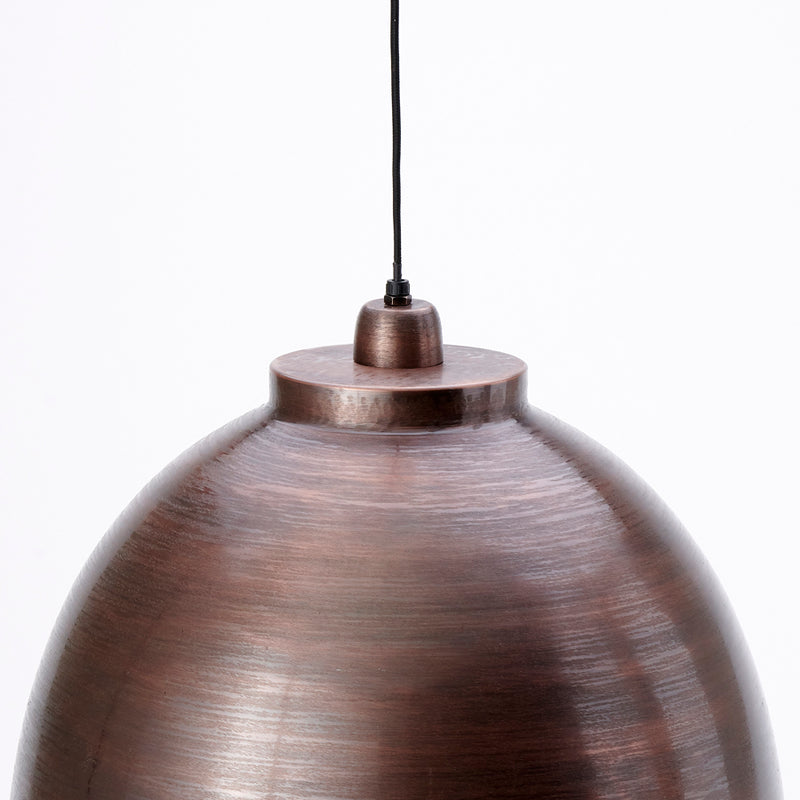 Hanging lamp 45x32 cm KYLIE raw antique copper - Majorr