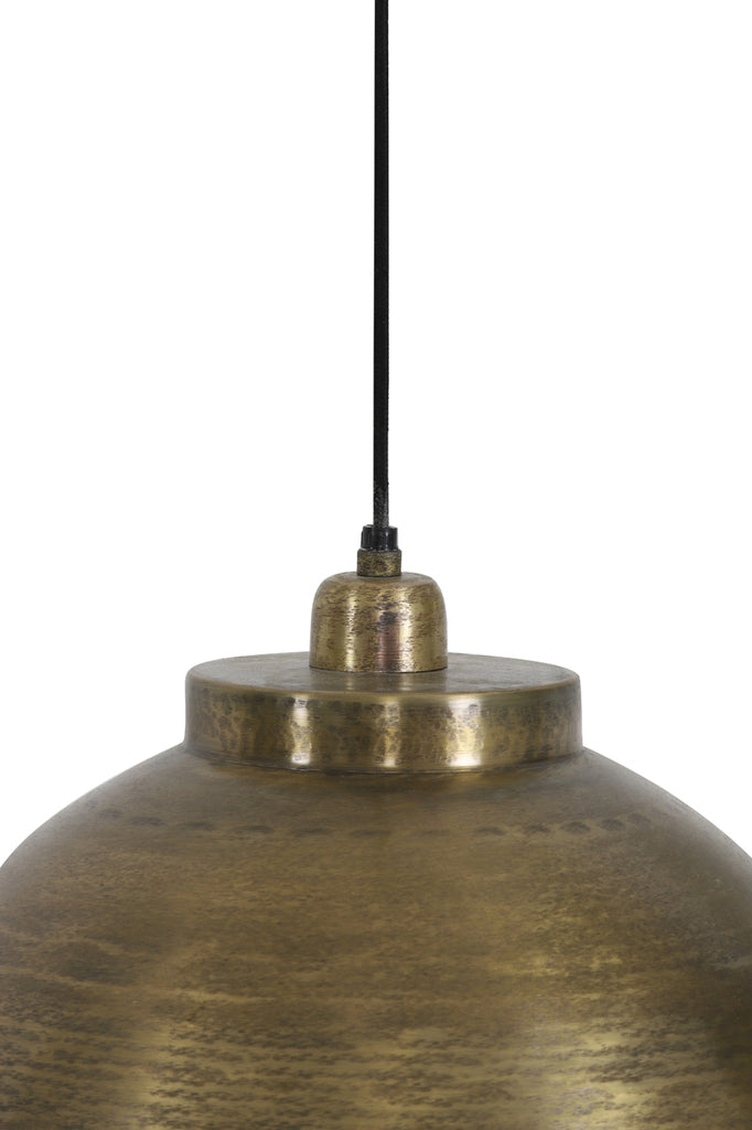 Hanging lamp 45x32 cm KYLIE raw old bronze - Majorr