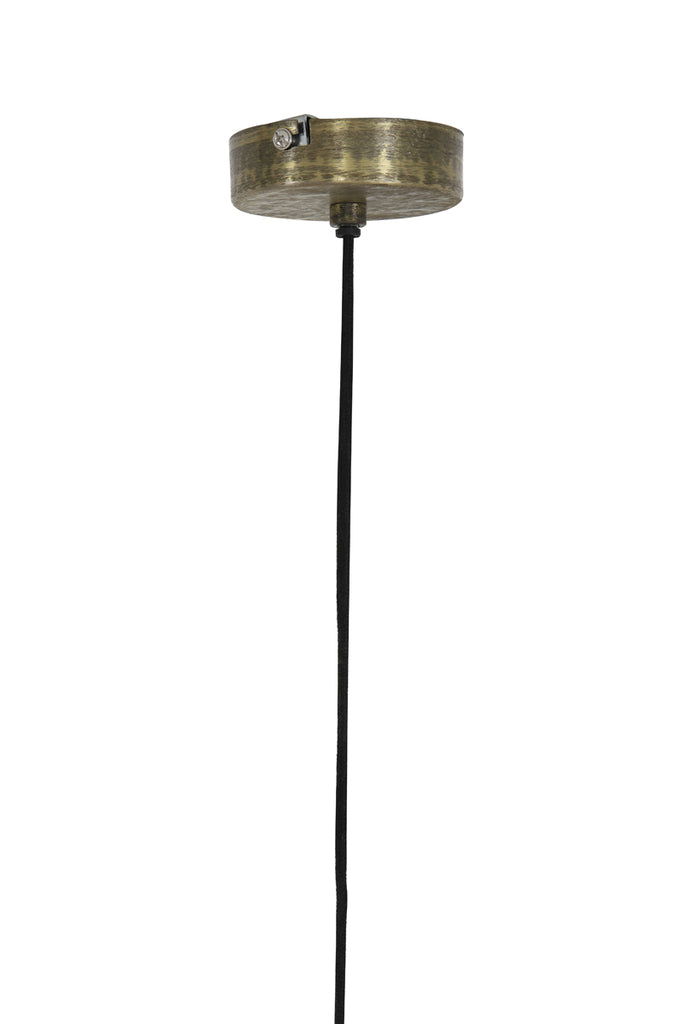 Hanging lamp 45x32 cm KYLIE raw old bronze - Majorr