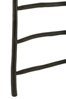 Ladder 6 Steps Teak Wood Black - Majorr